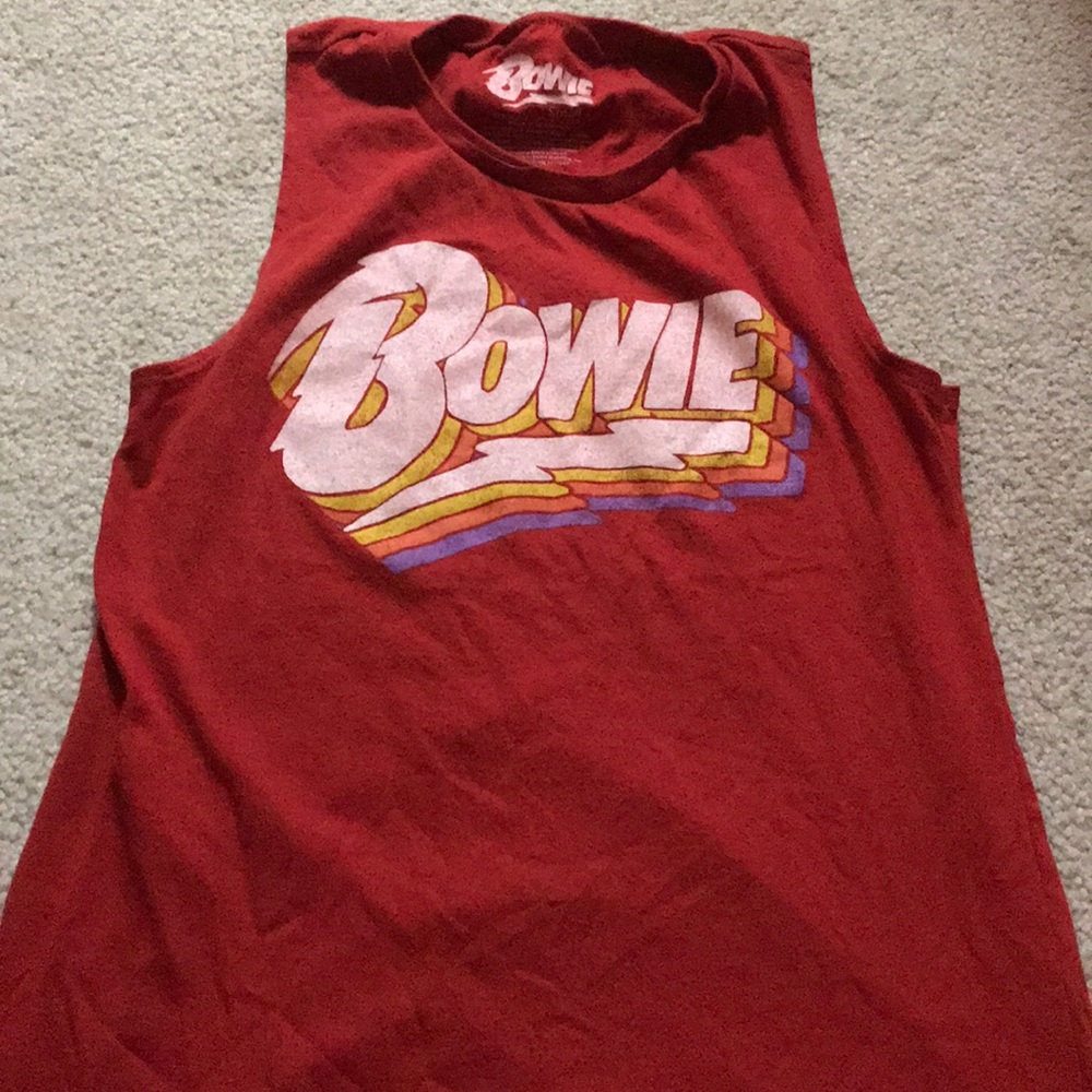 Red Bowie tank top